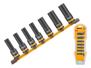 Set X7 Dados Impacto 1/2 Cr-mo Profundos Ingco Hkissd12072l