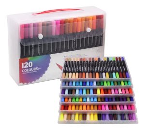 Set 120 Marcadores De Colores Doble Punta Rotulador