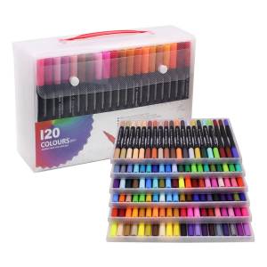 Set 120 Marcadores De Colores Doble Punta Rotulador