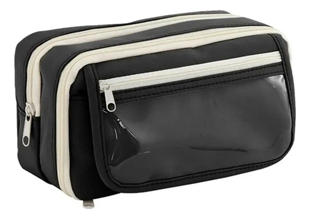 Cartuchera Organizador Escolar Grande Triple Cierre Bolsillo