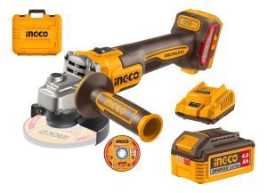 Amoladora Angular 115mm 4 1/2 20v + Accesorios Ingco
