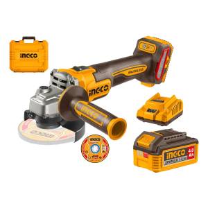 Amoladora Angular 115mm 4 1/2 20v + Accesorios Ingco