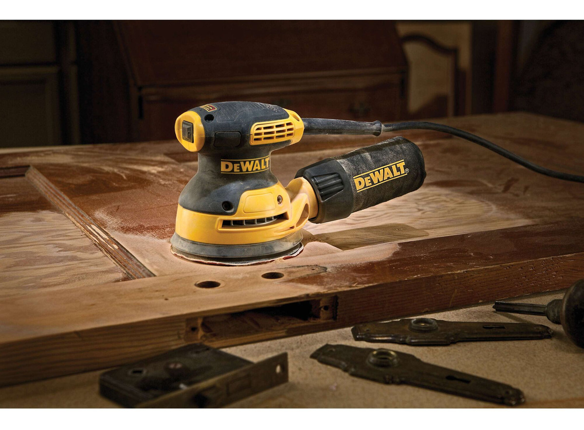 Lijadora Roto Orbital De Palma Dewalt 275w Dwe6421 Color Amarillo Frecuencia 50 - Imagen 5