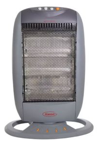 Estufa Halógena Kassel Giratoria 3 Niveles Gris