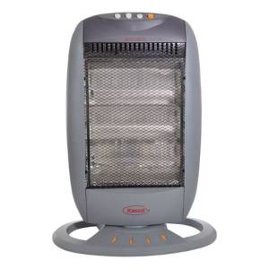 Estufa Halógena Kassel Giratoria 3 Niveles Gris