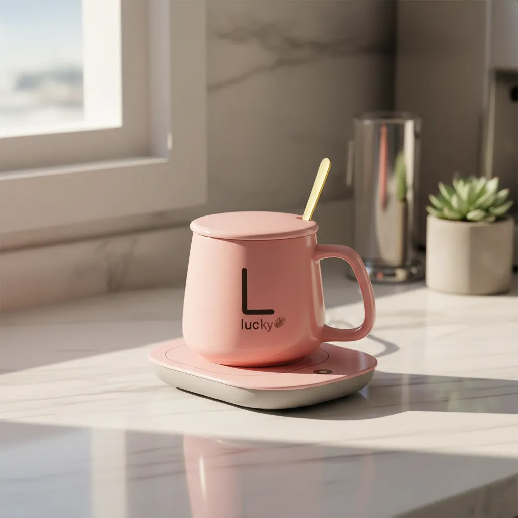 Taza Ceramica Con Base Calentador Usb 400ml - Imagen 2