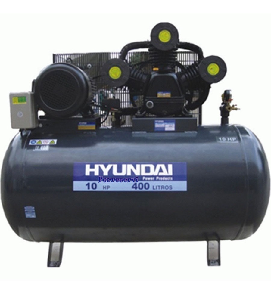 Ff Compresor Aire Hyundai 10 Hp Trifasico 400 Lts Industrial