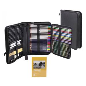Kit 72 Piezas Lapices De Colores Con Block De Hojas