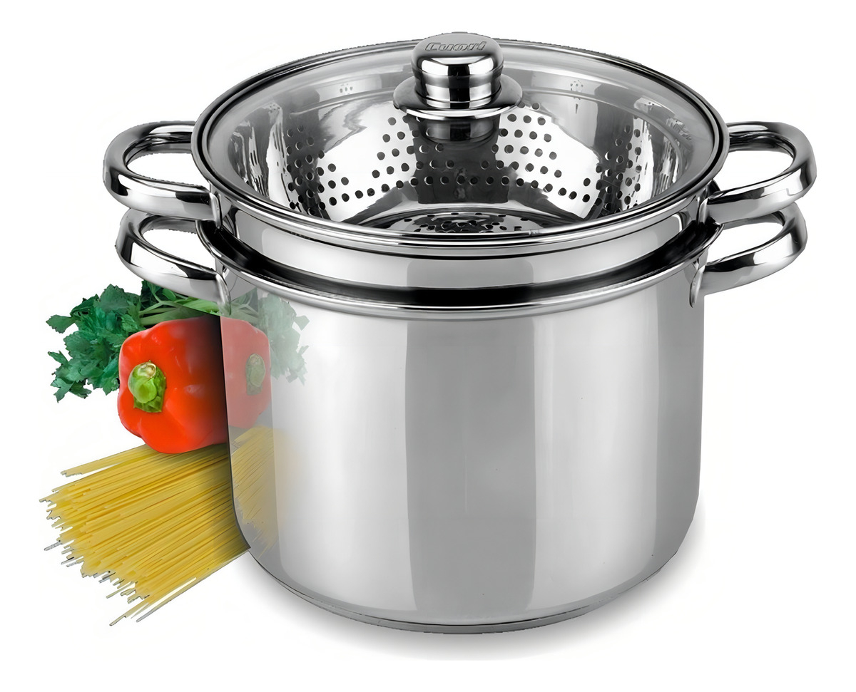 Set Olla Multifunción Pastera + Vaporera + Colador Cuori Ace - Imagen 4