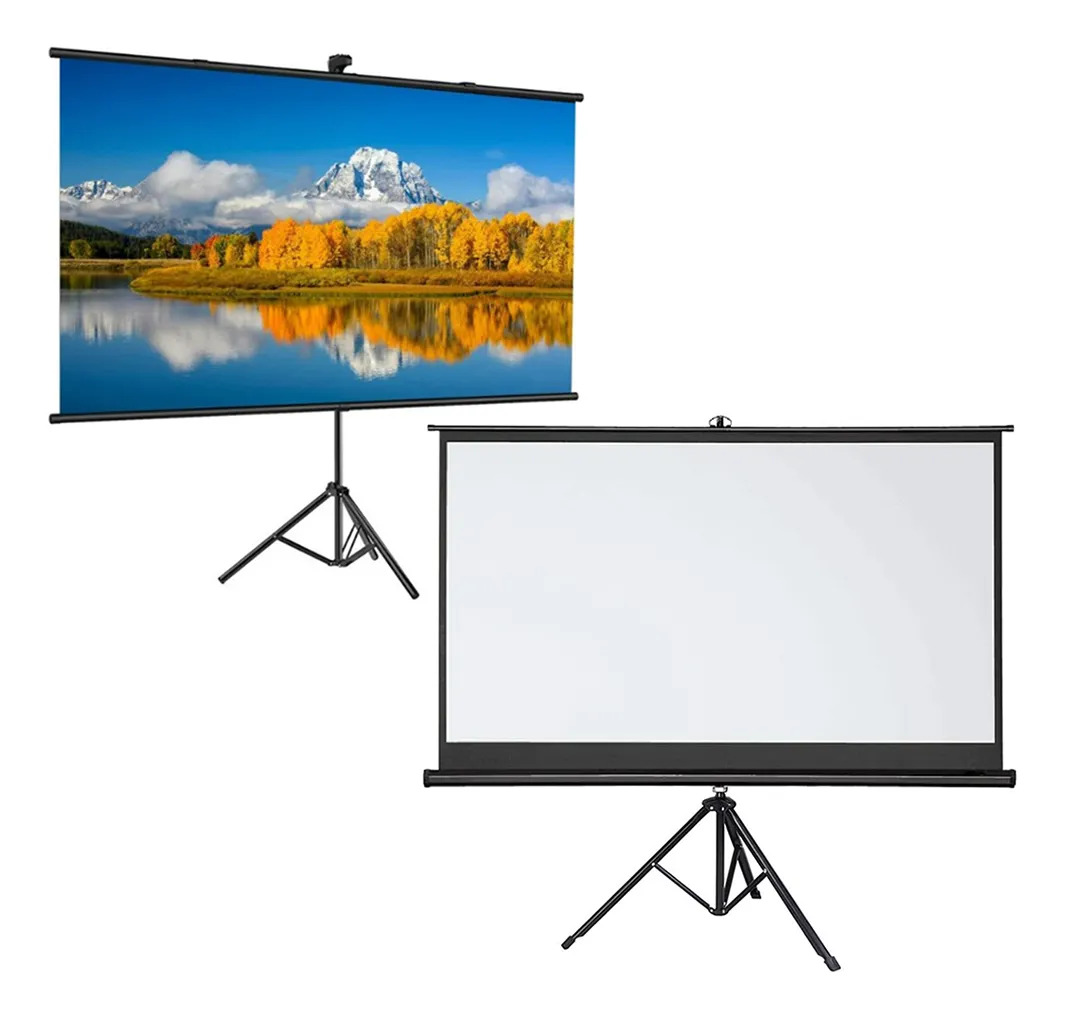 Pantalla De Proyeccion Con Tripode 72 Negro - Imagen 4