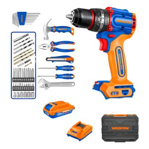 Set De Herramientas 91 Pcs + Taladro Atorn. C/ Percutor 20v