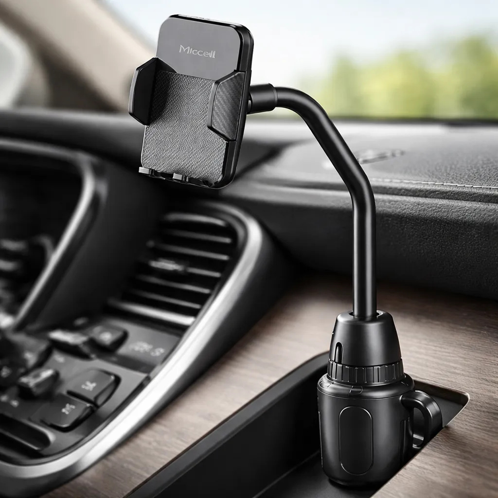 Soporte Para Celular Auto Miccell Vq-ch07 Portavasos 360° - Imagen 3