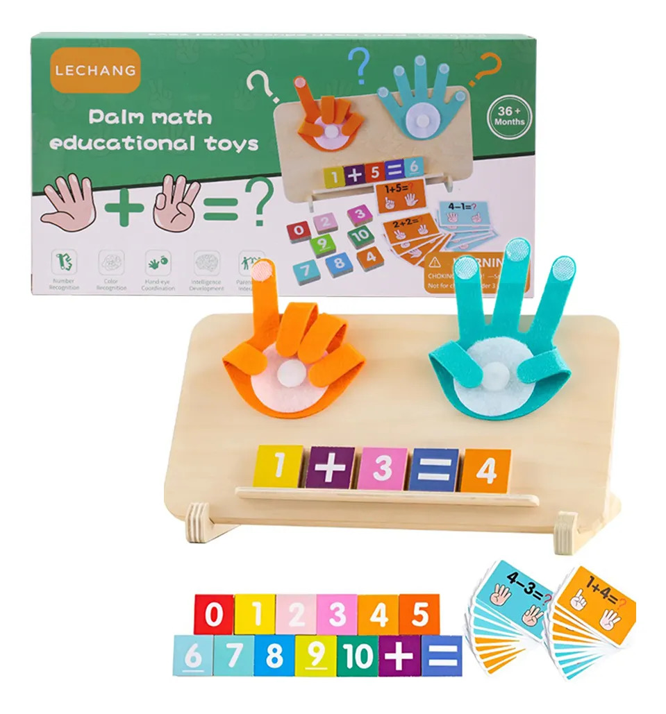 Tablero Infantil Suma Y Resta Montessori Con Manos