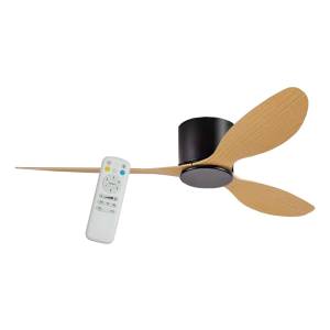 Ventilador De Techo James Vt40 + Control 3 Aspas 132cm Diámetro 132 Cm 1.32 M Negro Madera