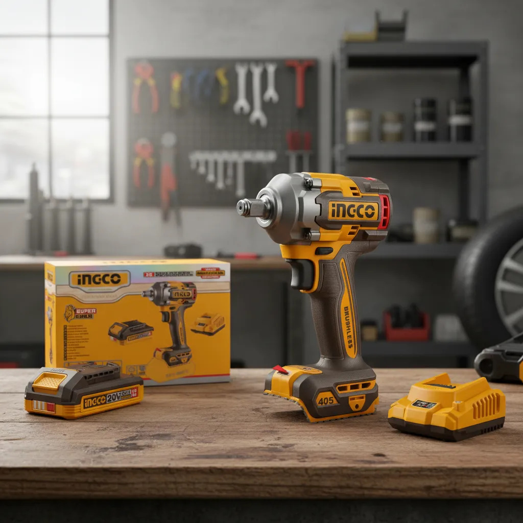 Llave De Impacto 20v 2.0ah + Accesorios Ingco Ciwli20455 - Imagen 3