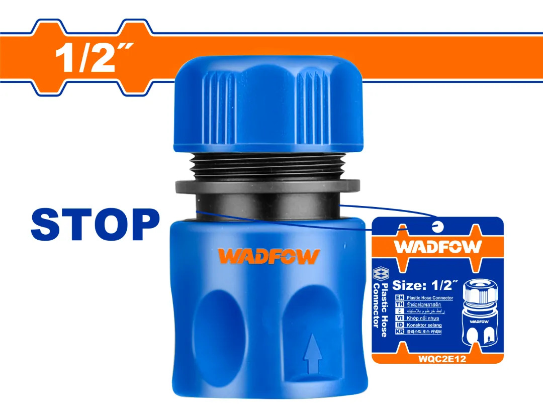 Acople Plastico 1/2'' Conector Rapido Manguera Riego Wadfow - Imagen 2