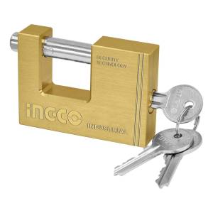 Candado Seguro Antipalanca Bronce 60mm Ingco 3 Llave Dbbpl06