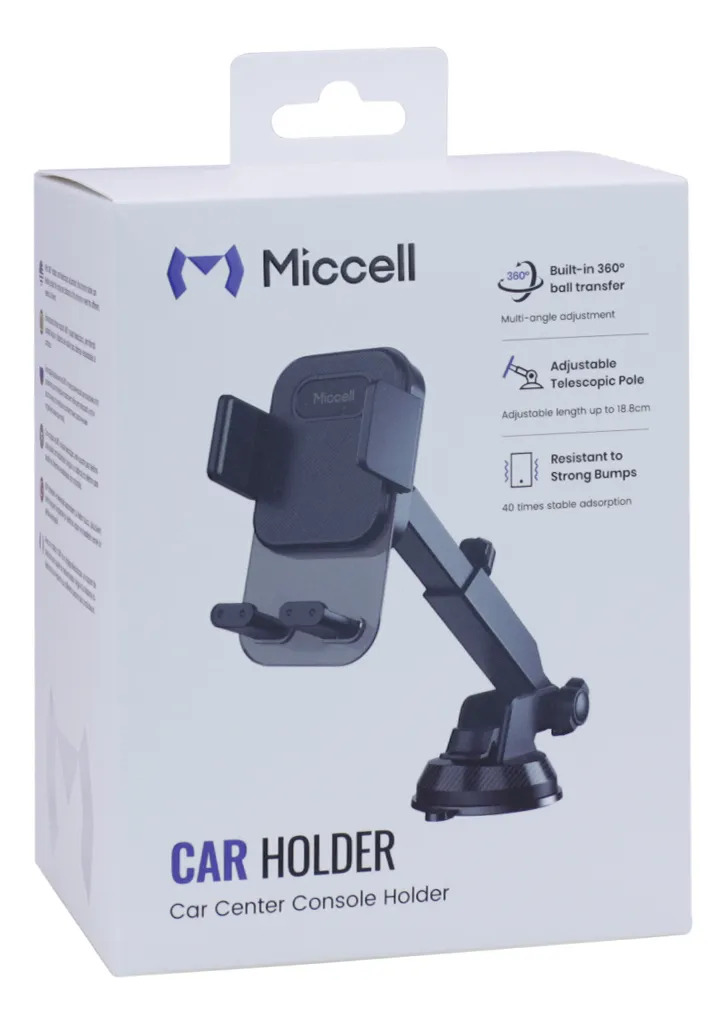 Soporte Para Celular Auto Miccell Vq-ch29 Con Ventosa 360° - Imagen 2