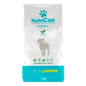 Alimento Comida Para Perro Nutrican Cachorros Premium 7+1kg