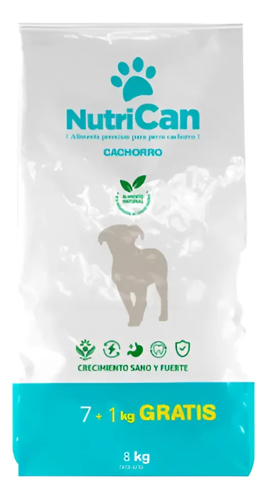 Alimento Comida Para Perro Nutrican Cachorros Premium 7+1kg