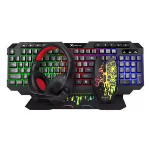 Combo Gamer 4en1 Xtrikeme Mouse Teclado Mousepad Auriculares