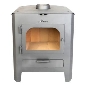 Salamandra Estufa Leña Tromen P13000 Esquinero 120m2 Acero