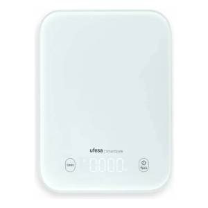 Balanza De Cocina Ufesa Smartscale Cristal Templado 5 Kg Blanco 5 Kg