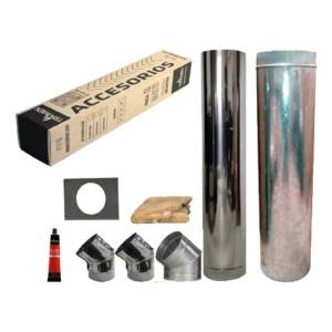 Kit Instalación Pared Tromen 6'' Inox Salamandra Estufa