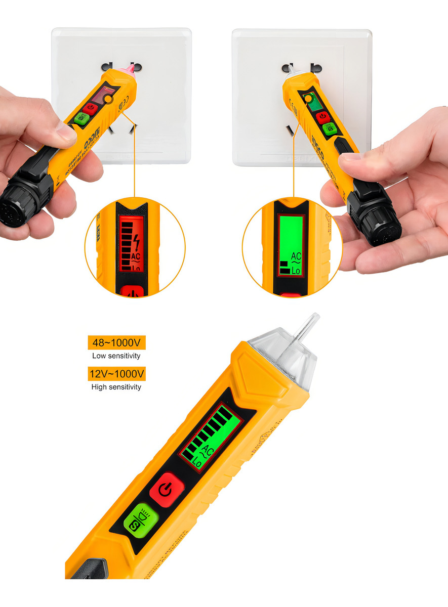 Buscapolo Detector De Voltaje Digital Ingco Alarma Sonora - Imagen 10
