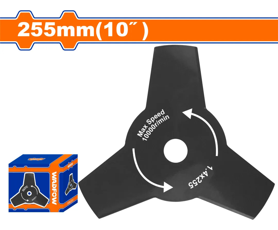 Cuchilla Disco 3 Puntas 10 Desmalezadora Wadfow Wdlp0501 - Imagen 2