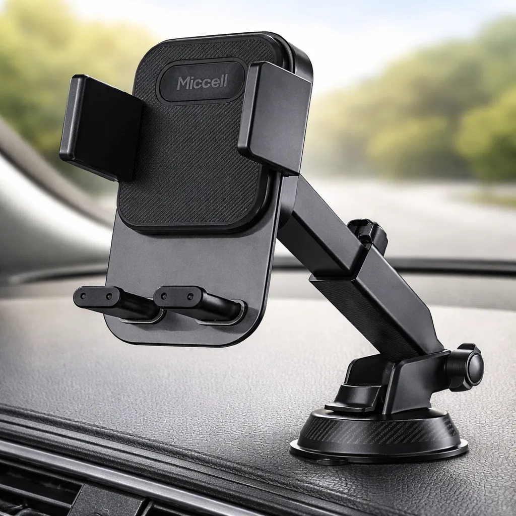 Soporte Para Celular Auto Miccell Vq-ch29 Con Ventosa 360° - Imagen 3