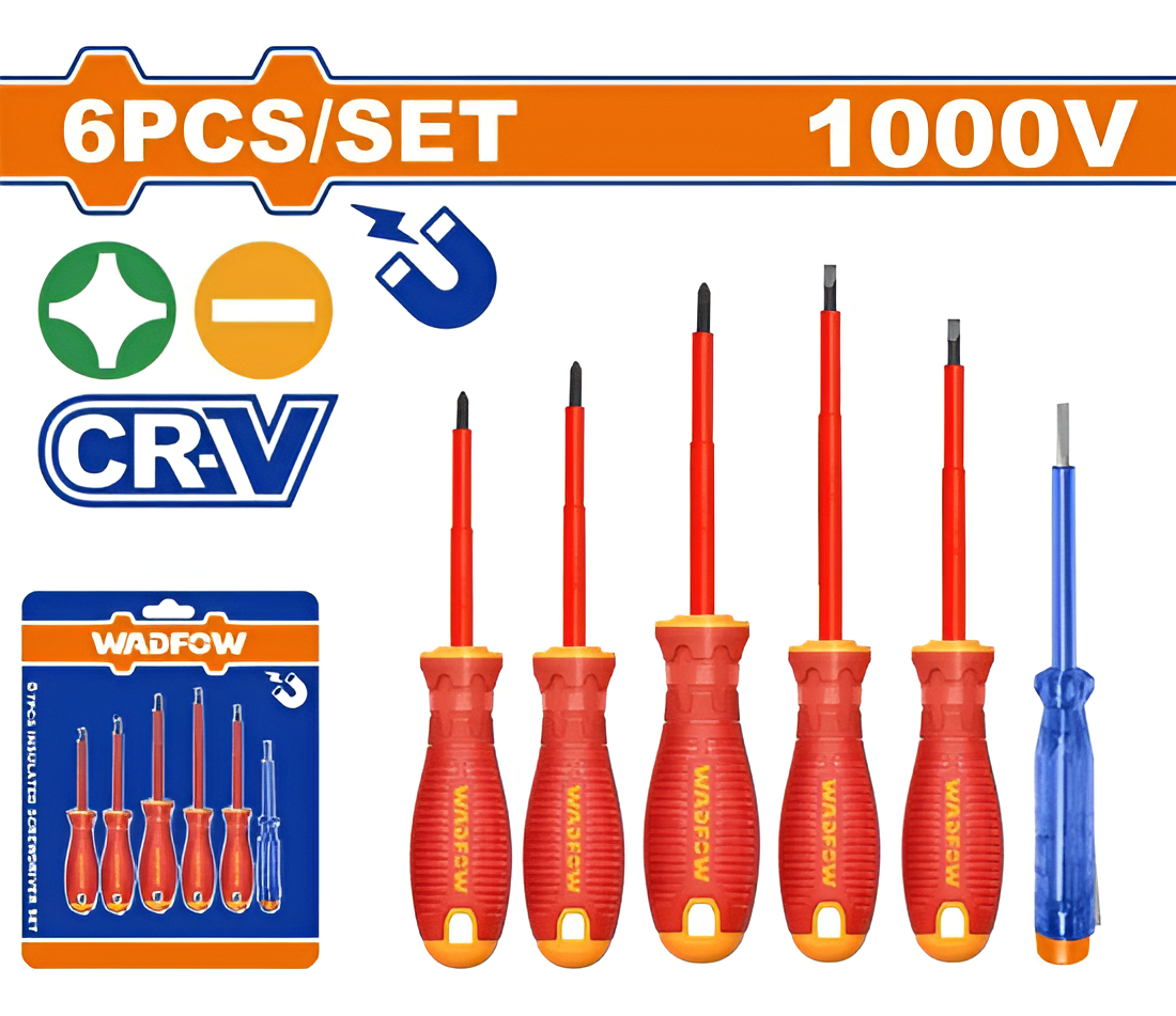Juego De Destornilladores Con Aislamiento 6ps Wss7406 Wadfow - Imagen 2