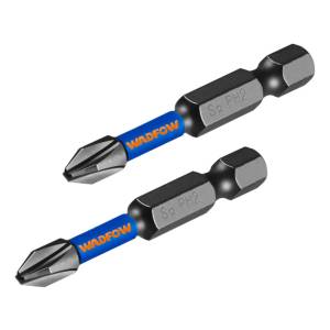 Set X2 Puntas Impacto Ph2 50mm Acero S2 Wadfow Wsv2k61