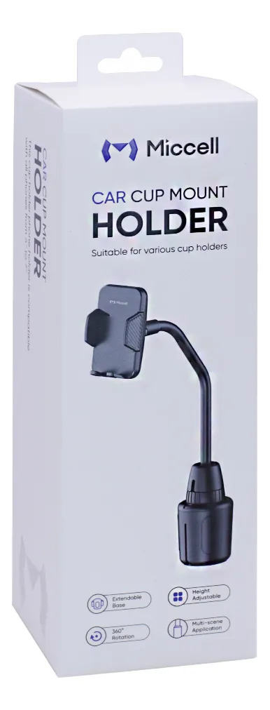 Soporte Para Celular Auto Miccell Vq-ch07 Portavasos 360° - Imagen 2