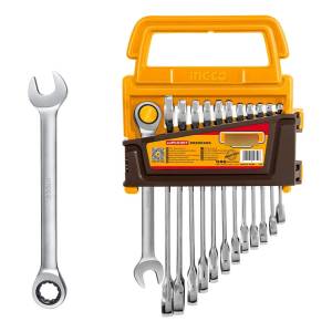 Set 12 Llaves Combinadas Criquet Ingco 8-19mm 72 Dientes