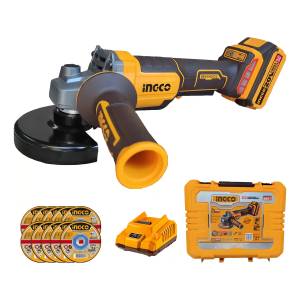 Amoladora Ingco 20v Con Bateria Y Accesorios Cagli2111561