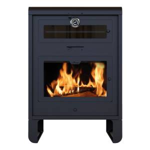 Calefactor Salamandra A Leña Tromen Estufa P24 Con Horno