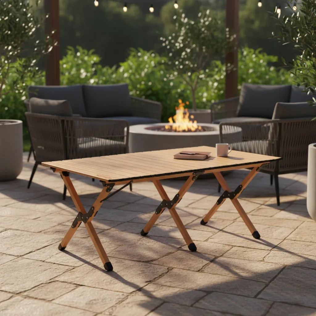 Mesa De Exterior Plegable 50kg Wadfow Whwt1101 - Imagen 3