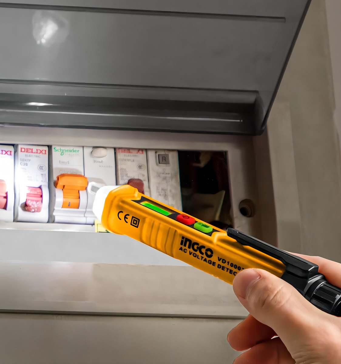 Buscapolo Detector De Voltaje Digital Ingco Alarma Sonora - Imagen 9