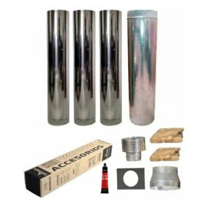 Kit Techo Tromen 4'' Calefactor Austral Pehuen Eco Inox