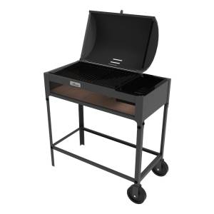 Parrilla Móvil Tromen Chulengo 1.01m De Ancho 1.12m De Alto 52cm De Profundidad Negra